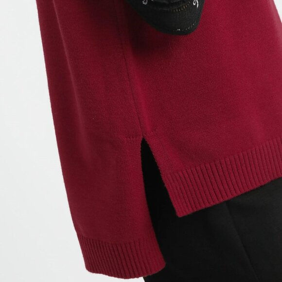 Umgee High-Low Turtleneck Sleeveless Sweater Top - Picture 5 of 6